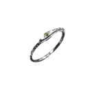 Birthstone Ouroboros Serpent Ring - Sterling Silver