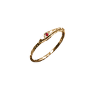 Birthstone Ouroboros Serpent Ring - Solid 9K Gold
