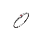 Birthstone Ouroboros Serpent Ring - Sterling Silver