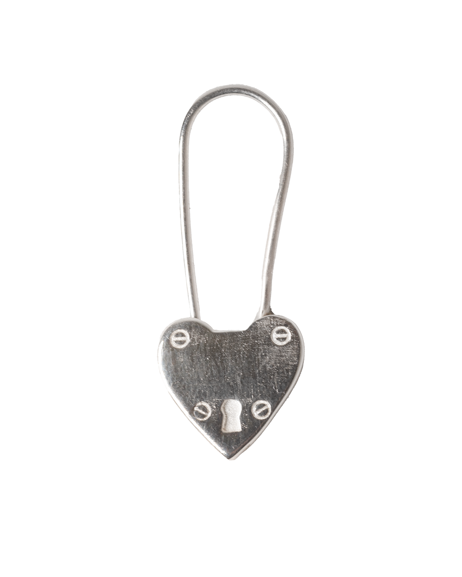 Large Heart Padlock - Sterling Silver