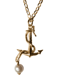 Serpent's Anchor Necklace - Solid 9K Gold