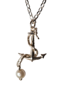 Serpent's Anchor Necklace - Sterling Silver