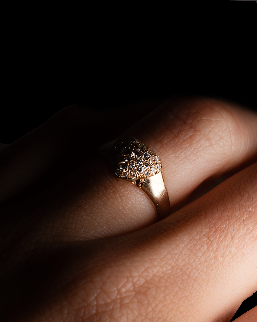 Love Drop Diamond Ring - Solid 9K Gold