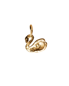 Swan & the Opal Necklace - Solid 9K Gold