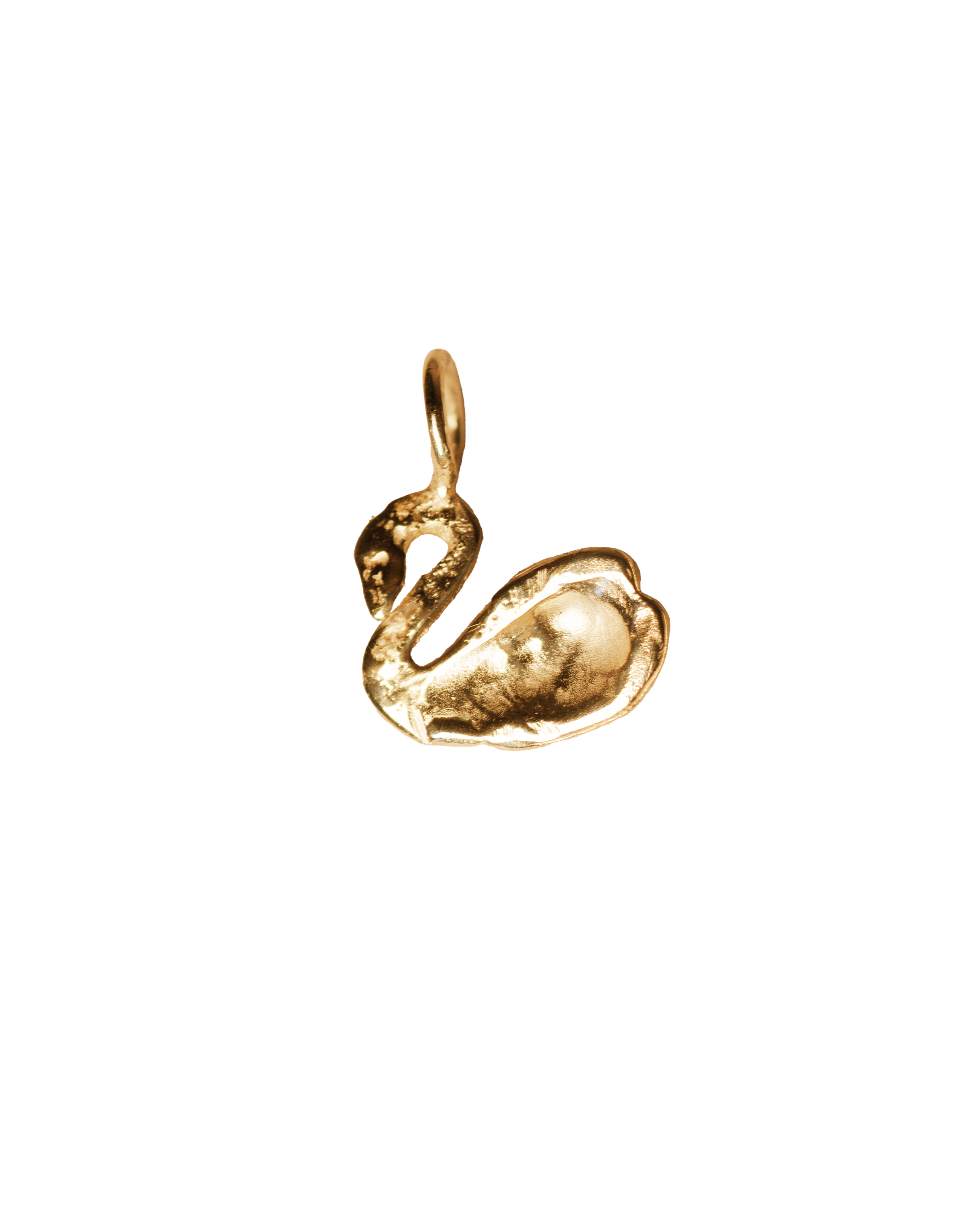 Swan & the Opal Necklace - Solid 9K Gold