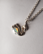 Swan & the Opal Necklace - Sterling Silver