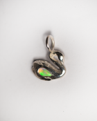 Swan & the Opal Necklace - Sterling Silver