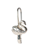 Swan Safety Pin Earring - Sterling Silver