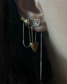 Horseshoe Threader Earring - Sterling Silver