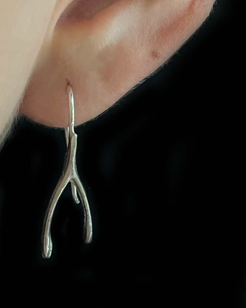 Wishbone Earring - Sterling Silver