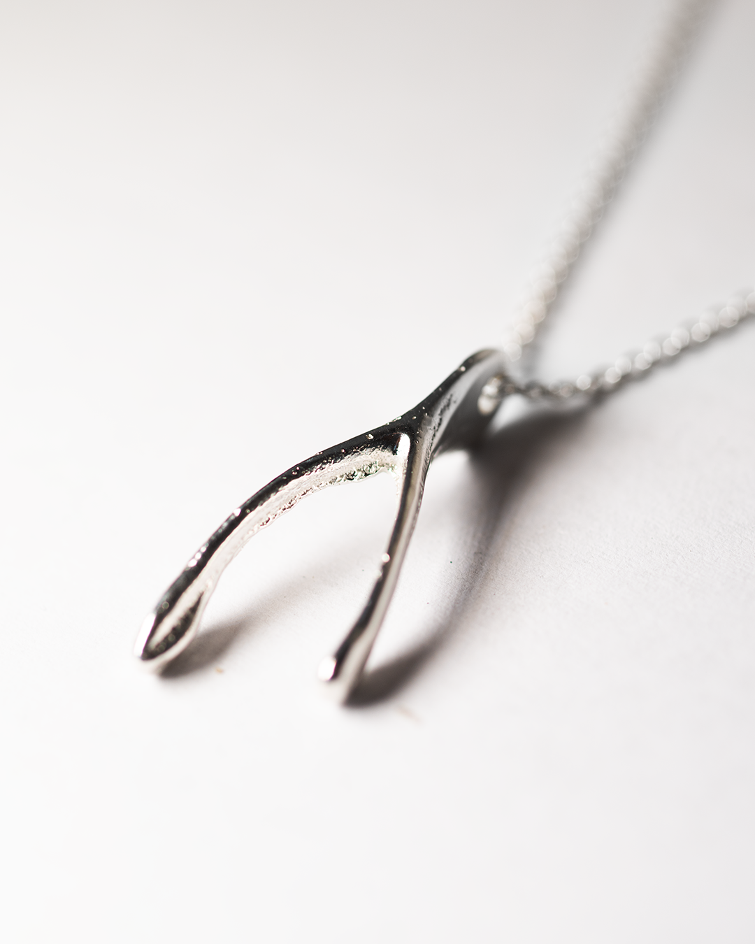 Le Petit' Wishbone Necklace - Sterling Silver