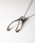 Le Petit' Wishbone Necklace - Sterling Silver