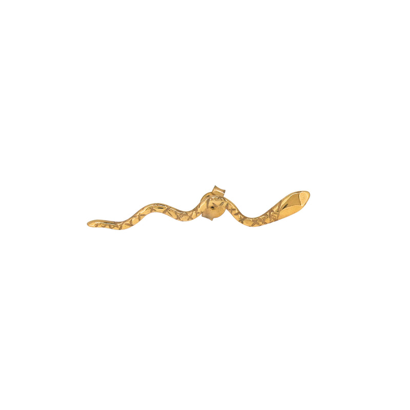 The Serpent Stud Earring - Solid 9K Gold