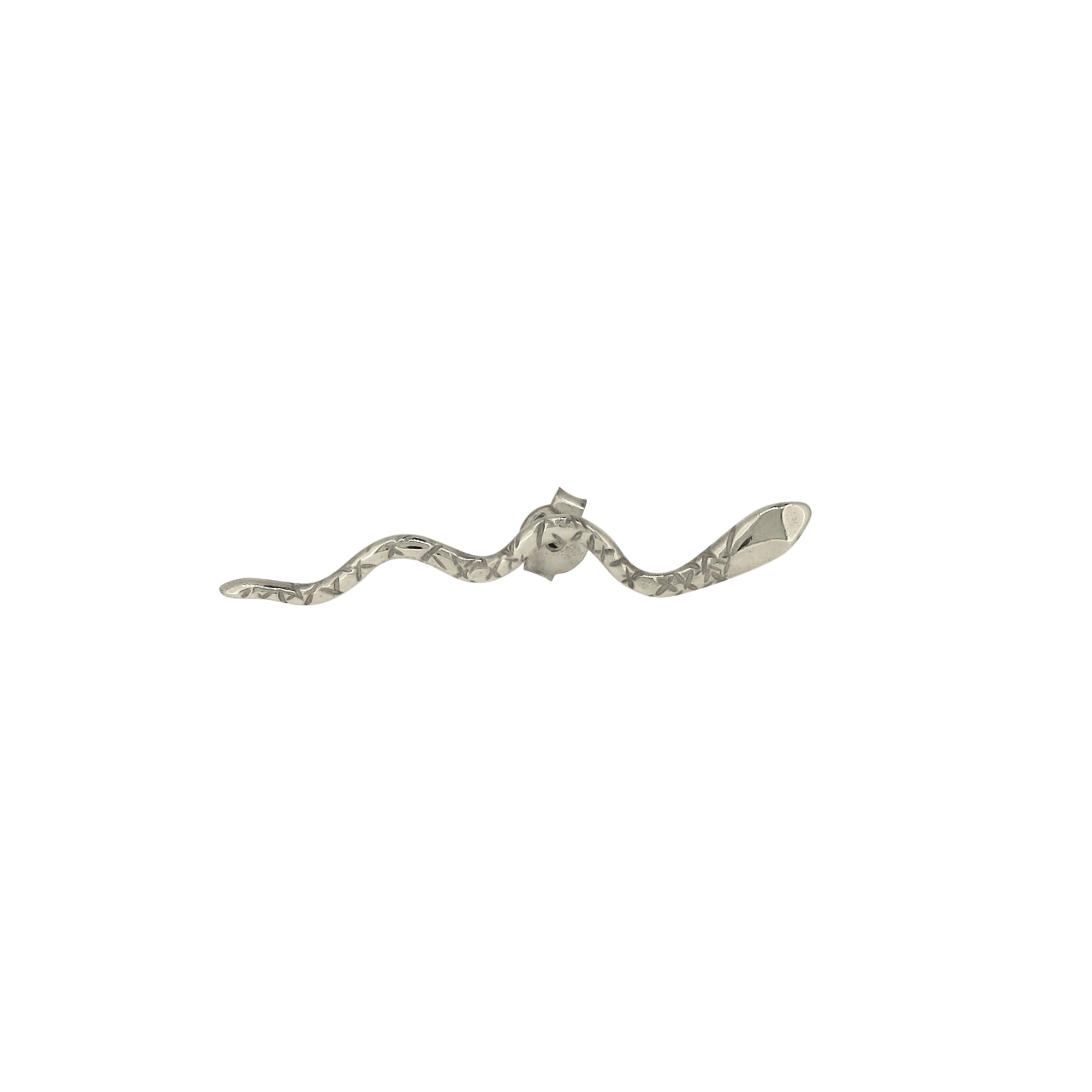 The Serpent Stud Earring Silver - Serpent & the Swan
