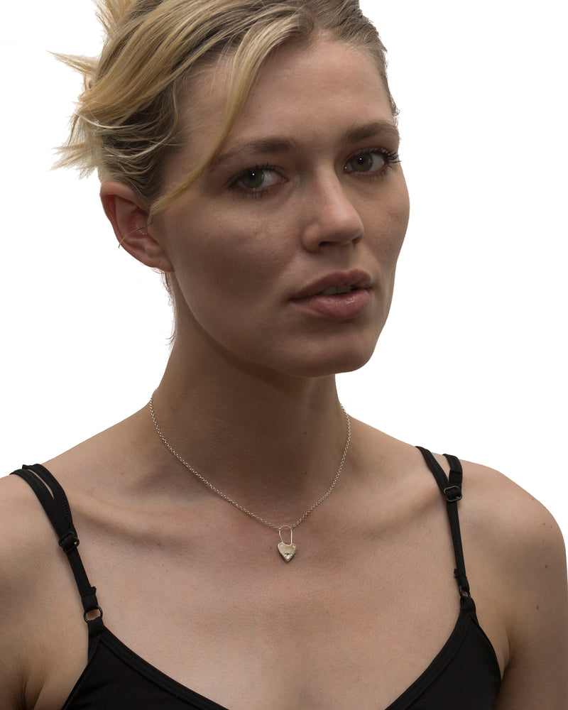 Heart Locket Necklace Gold - Serpent & the Swan