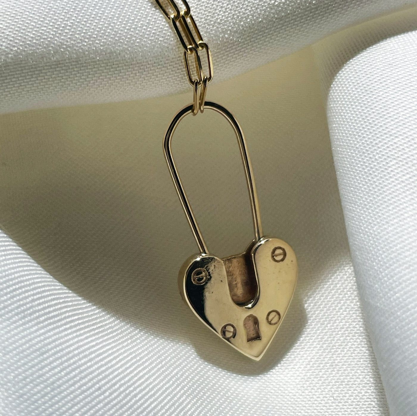 Original Heart Padlock Necklace Gold