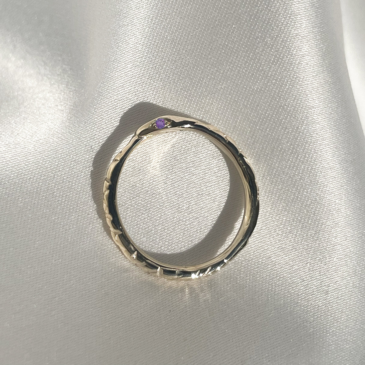 The Birthstone Oracle Snake Ring - Sterling Silver