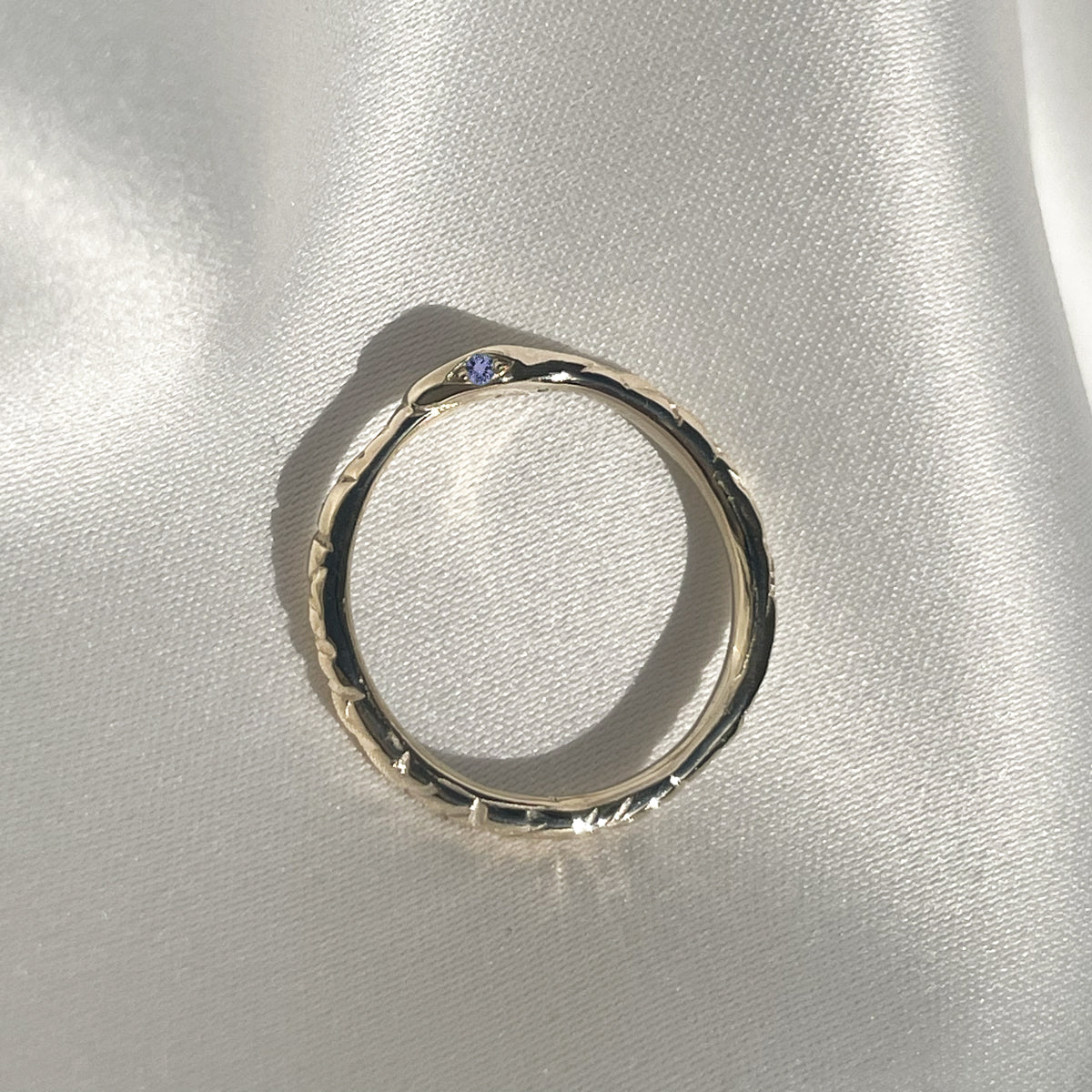 The Birthstone Oracle Snake Ring - Sterling Silver