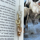 7 Diamond Lucky Horseshoe Safety Pin Earring