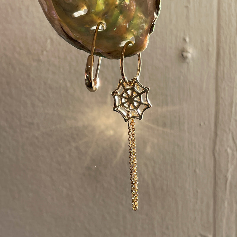 Spiderweb Earring - Solid 9K Gold