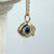 Glass Eye Necklace Gold