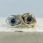Glass Eye Ring - Sterling Silver
