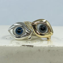 Glass Eye Ring - Sterling Silver