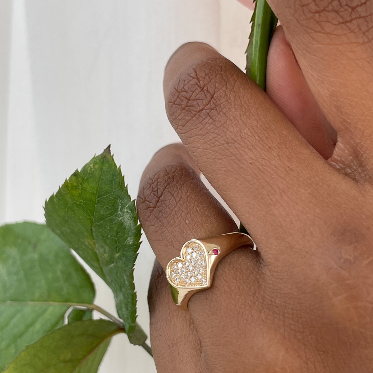 Heart cheap finger ring