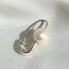 Classic Pearl Safety Pin Earring