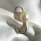 Classic Pearl Safety Pin Earring