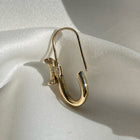 Crescent Moon Safety Pin Enamel Earring