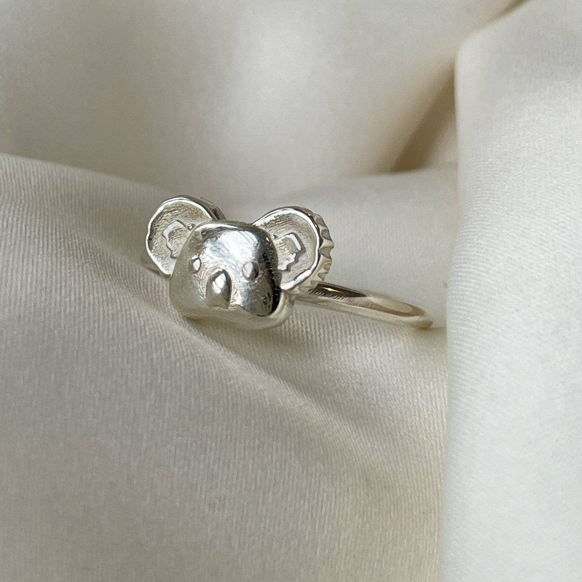 Little Koala Padlock ring - Sterling Silver