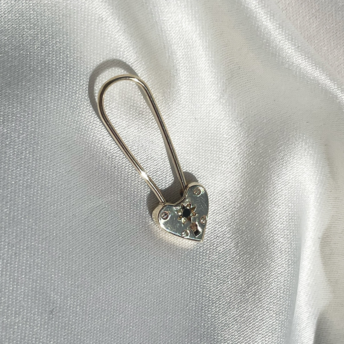 Original Heart Padlock with Black Diamond - Limited Edition