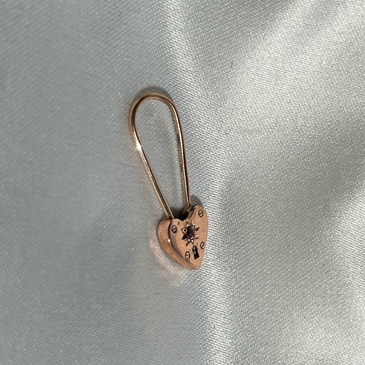 Original Heart Padlock with Black Diamond - Limited Edition