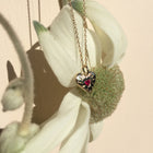 Ruby Rays Heart of Hearts Necklace - Solid 9K Gold