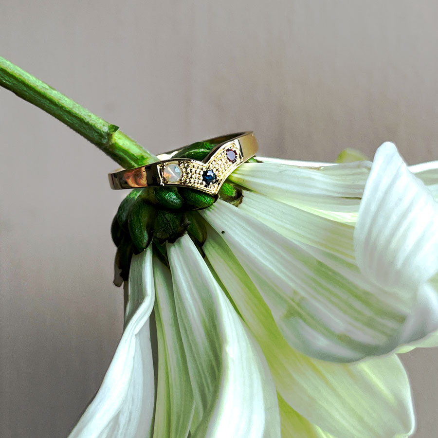 Amethyst wishbone ring sale