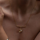 Charmed Bar Necklace Gold - Serpent & the Swan