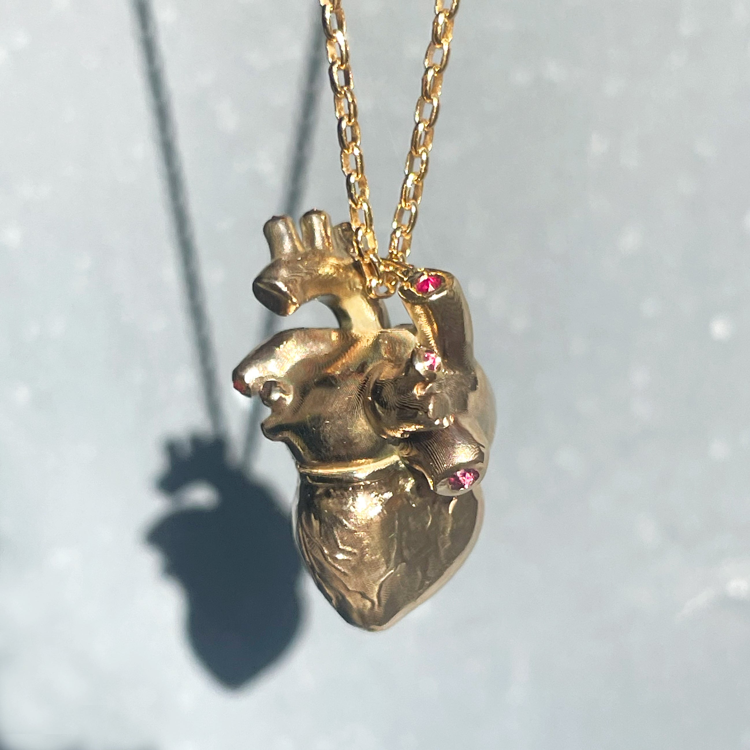 Anatomical Heart  - Solid 9K Gold