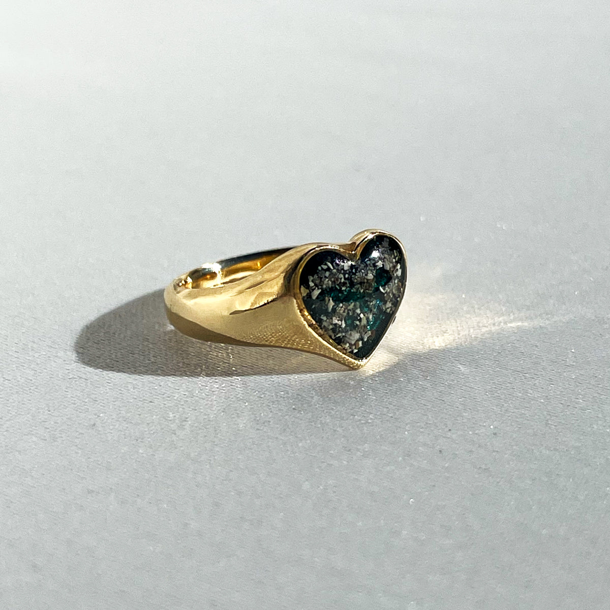 Ashes Bleeding Heart Ring