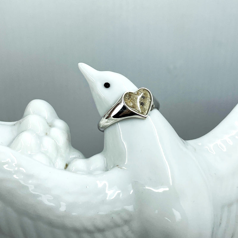 Ashes Bleeding Heart Ring