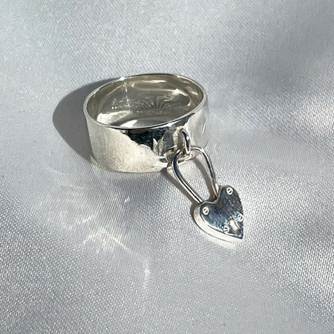 Heart lock ring cheap