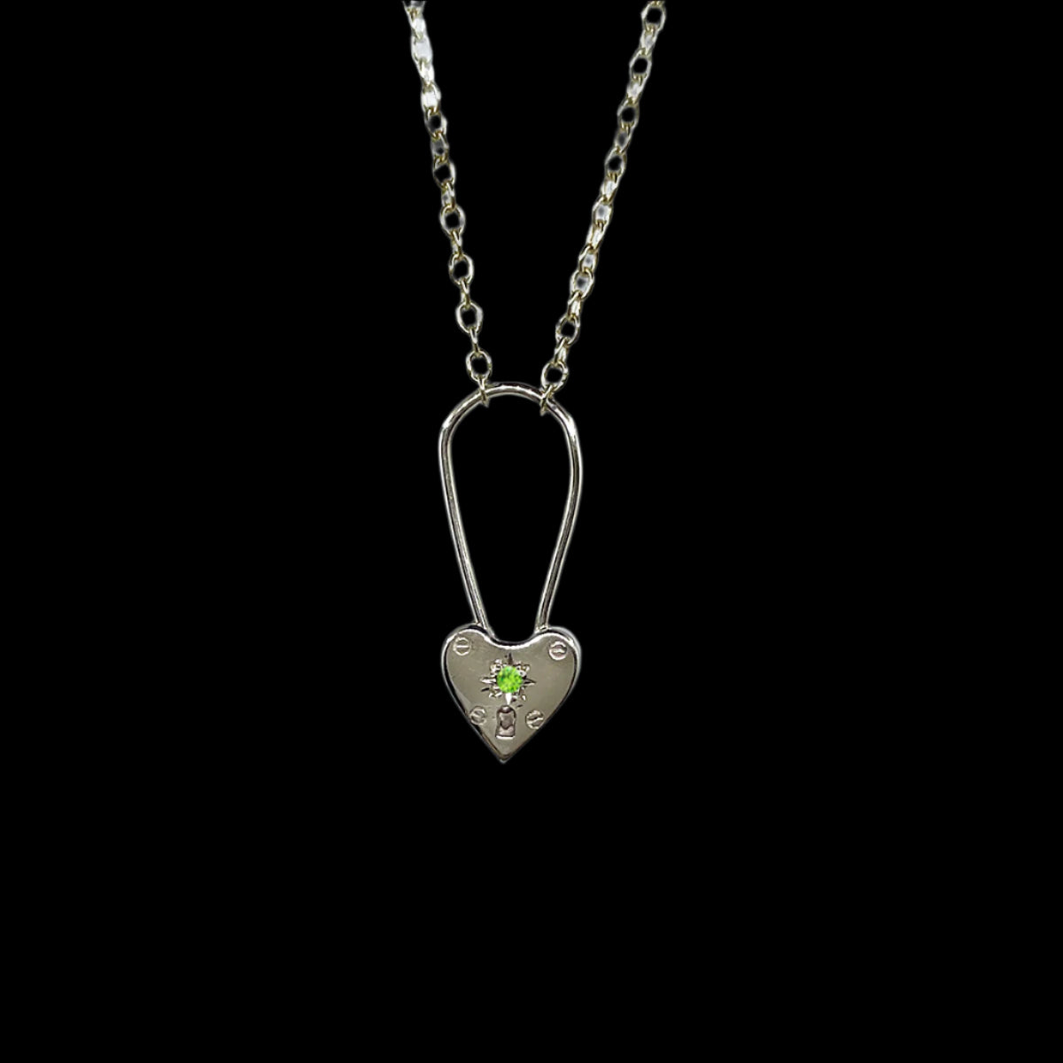Tiffany silver top padlock necklace