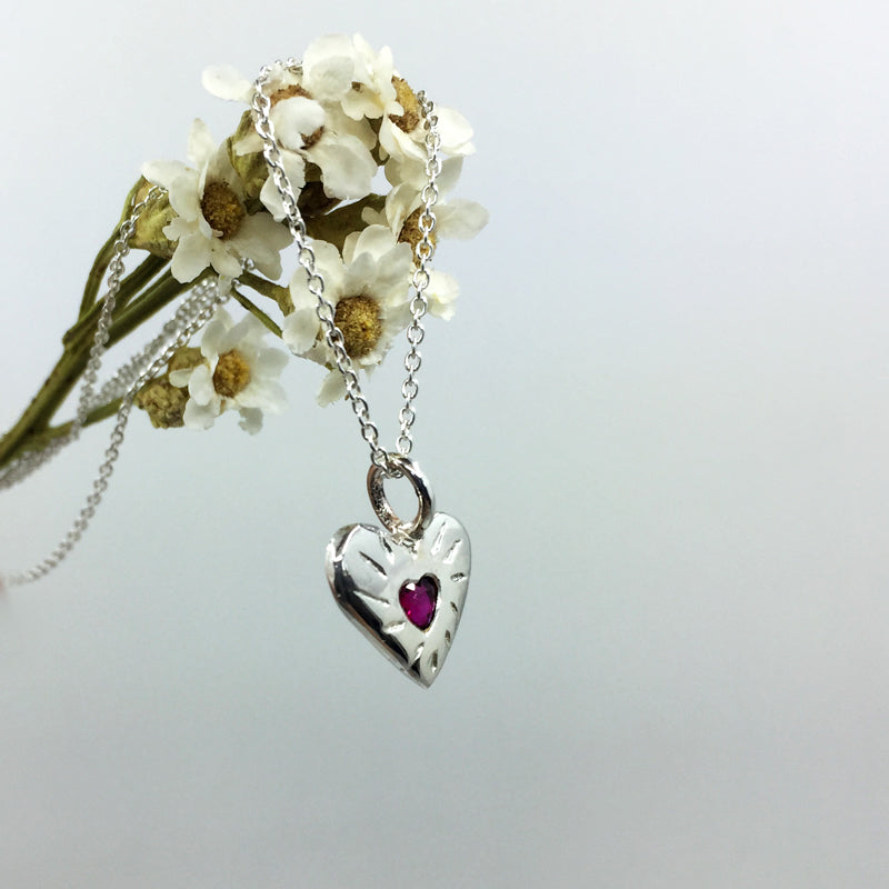 Ruby Rays Heart of Hearts Necklace -Sterling Silver
