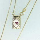 Ruby Rays Talisman Necklace - Solid 9K Gold