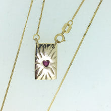 Ruby Rays Talisman Necklace - Solid 9K Gold
