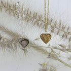 Hair Heart Pendent Necklace Gold - Custom made - Serpent & the Swan