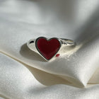 Bleeding Heart Ring - Sterling Silver
