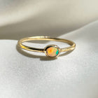 Fire Opal Ring - Solid 9K Gold