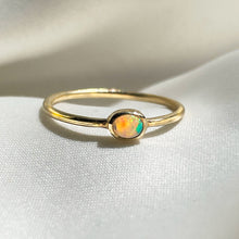 Fire Opal Ring - Solid 9K Gold