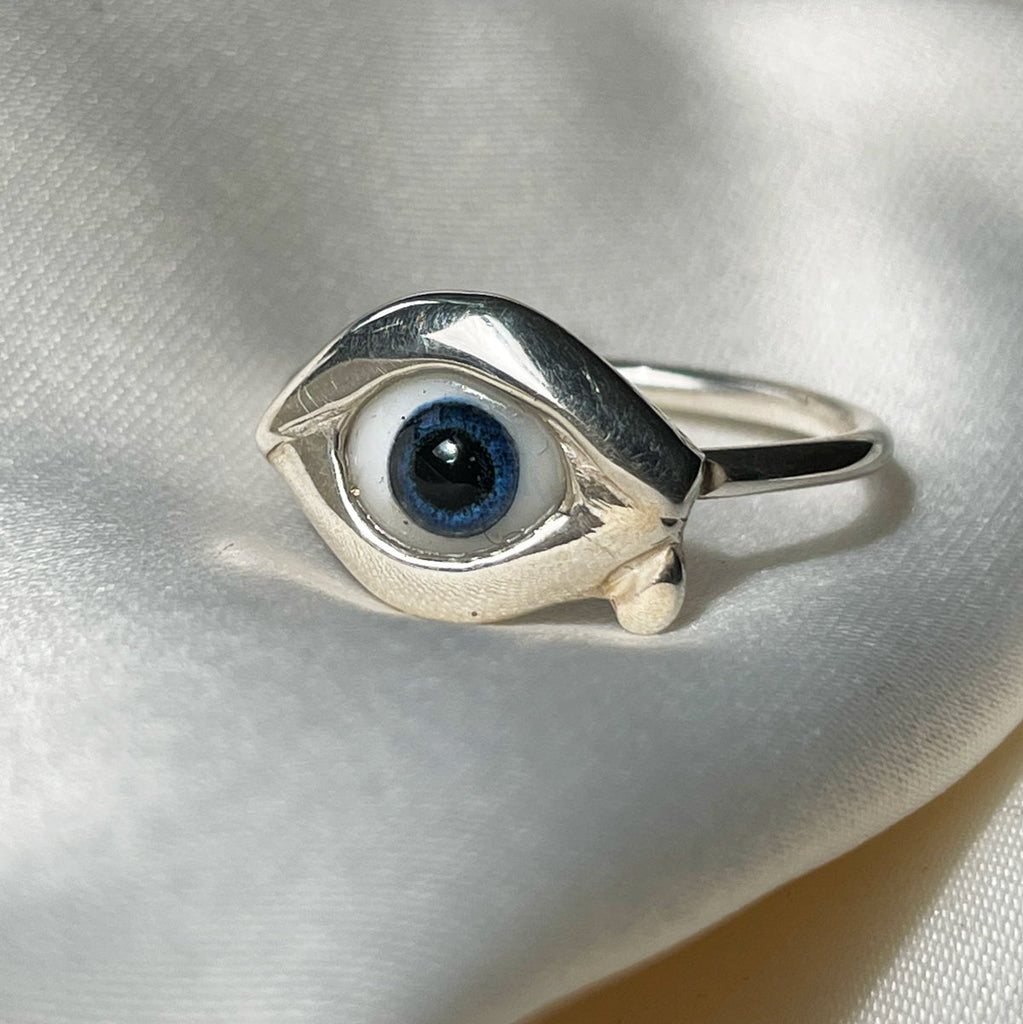 Silver cheap eye ring